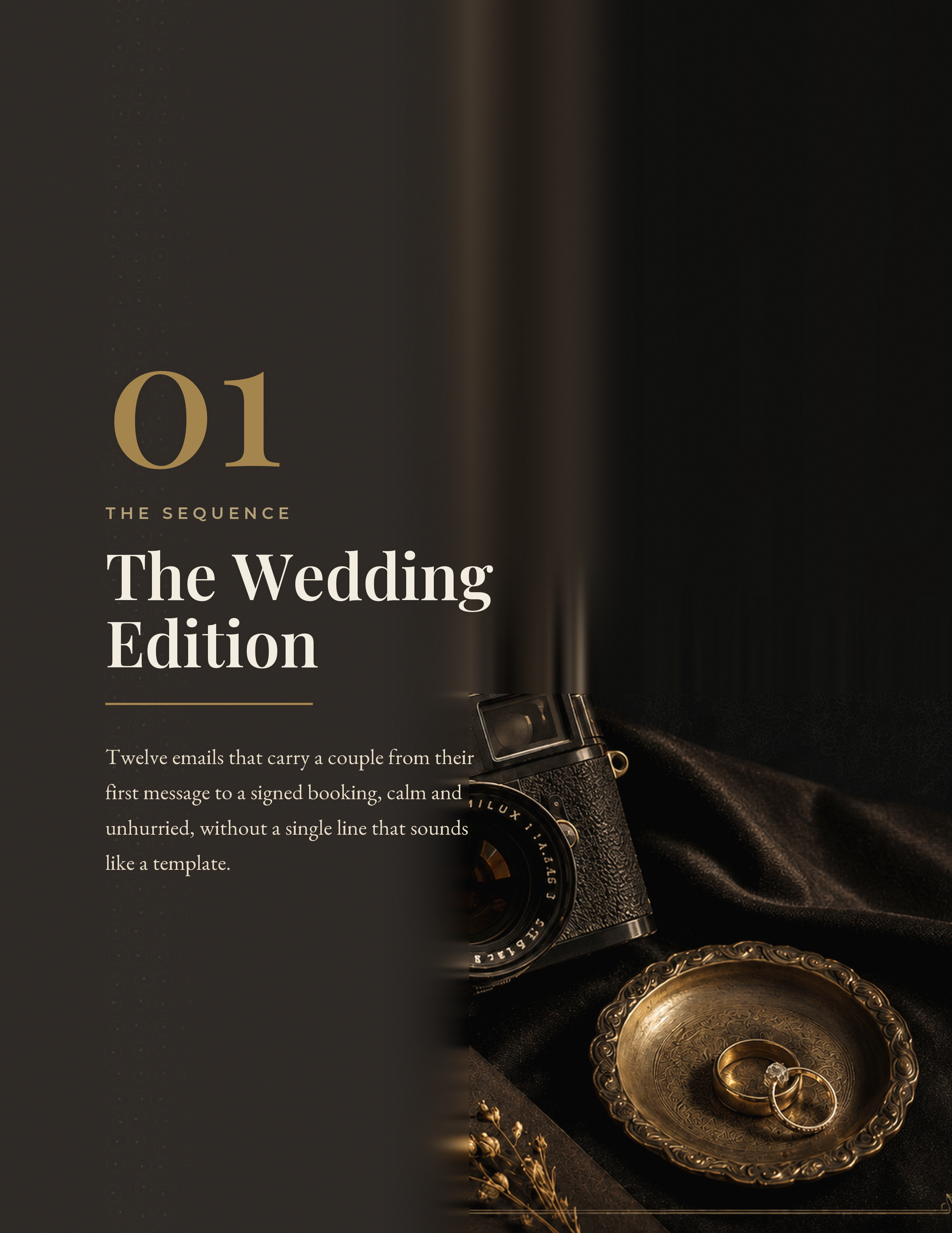 The Wedding Edition section divider, from inside the guide